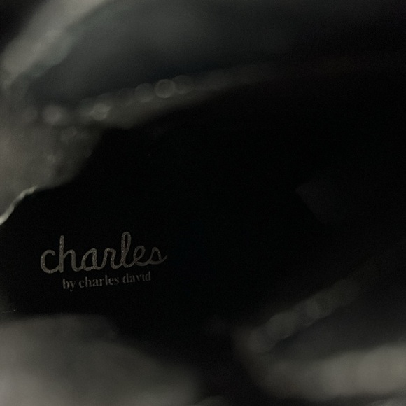 CHARLES BY CHARLES DAVID Black Studded Diplomat Quilted Lace Up Boot 8 - Picture 8 of 11